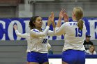 Volleyball vs Emerson  Wheaton College Women's Volleyball vs Emerson College. - Photo by Keith Nordstrom : Wheaton, Volleyball, VB2019